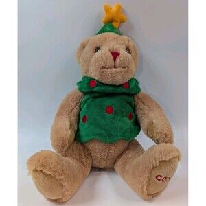2023 Godiva Plush Bear Cute Christmas Tree Outfit 11 Inch Tall Brown Plush Soft